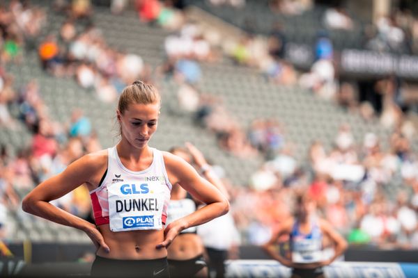 Marsha Dunkel (LC Rehlingen) waehrend der deutschen Leichtathletik-Meisterschaften im Olympiastadion am 25.06.2022 in Berlin